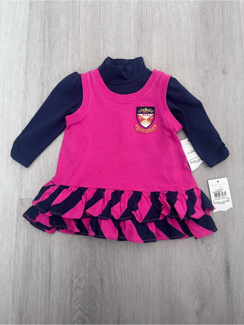 NWT Baby Girls Ralph Lauren 2pc dress set
